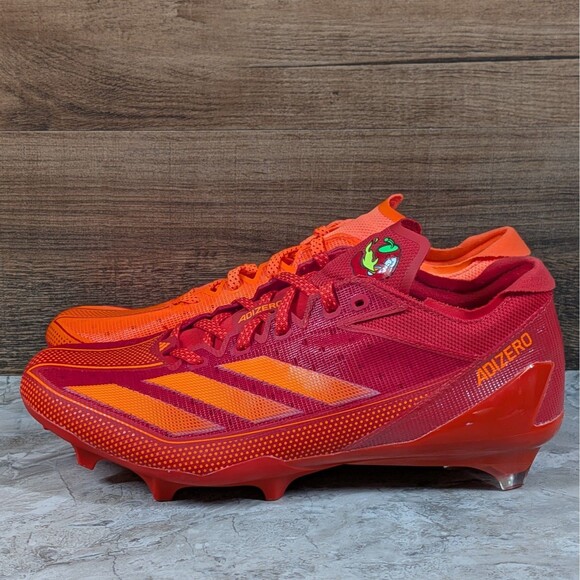 Adidas Adizero Electric Snack Attack Men\'s 9 Chili Red Orange Cleats IE4402